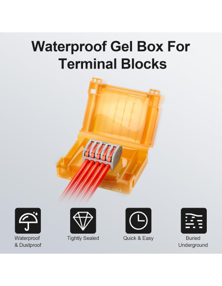 4 Piezas Cajas de Gel Impermeables New.Sunny IPX8