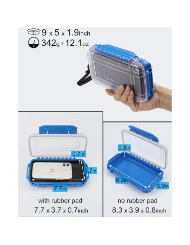 Caja Secadora Impermeable Hlotmeky para Kayak y Barco 22.9x12.7cm