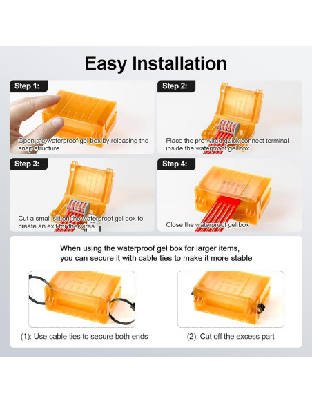 4 Piezas Cajas de Gel Impermeables New.Sunny IPX8