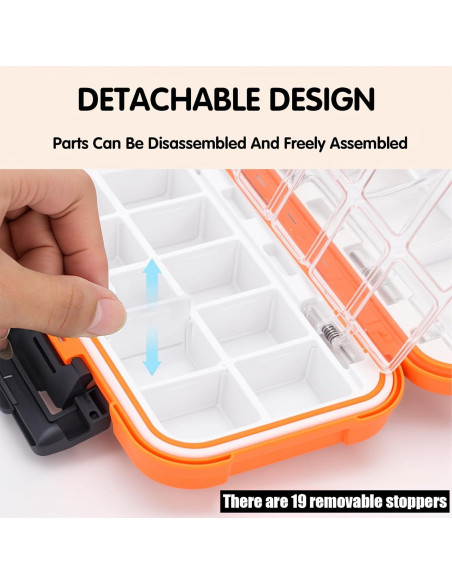Caja de Pesca Impermeable SHANDERBAR 3 Paquetes 19 Divisores