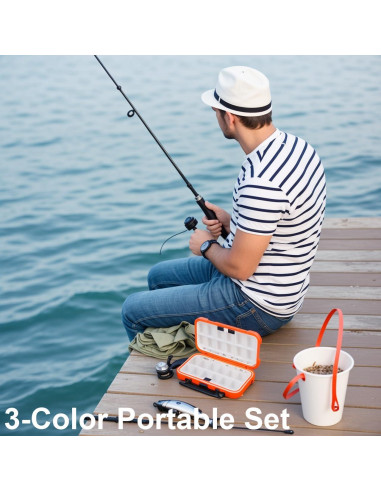 Caja de Pesca Impermeable SHANDERBAR 3 Paquetes 19 Divisores