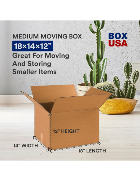 Cajas de Mudanza Medianas BOX USA 10-Pack 45x36x30 cm