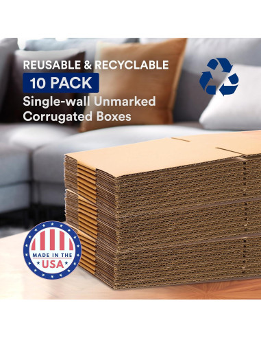 Cajas de Mudanza Medianas BOX USA 10-Pack 45x36x30 cm