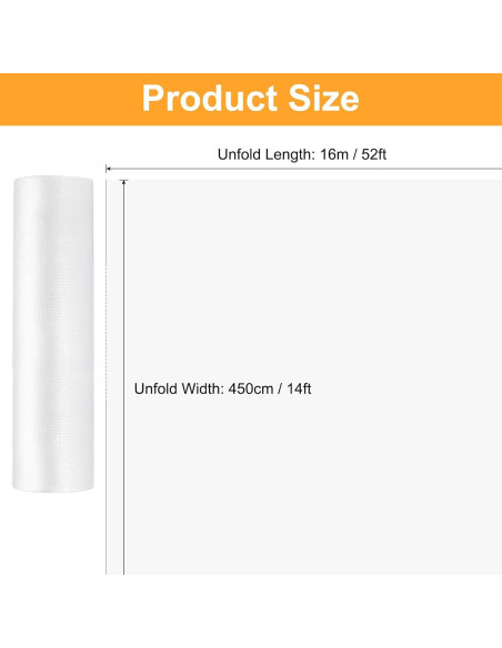 Tela Plástica 2 Rollos uxcell 4,27 x 15,85 m Impermeable
