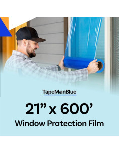 Película Protectora para Ventanas TapeManBlue 21x182,88m 2