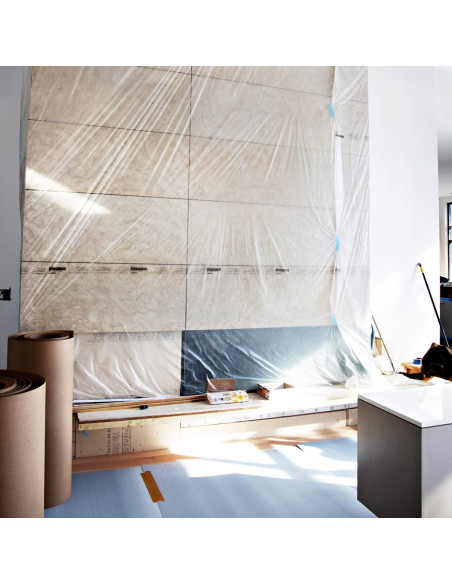 2 Rollos Tela Plástica Protectora DODODIY 4x20m A Prueba de Agua