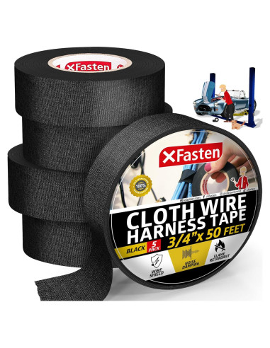 Cinta de Arnés de Alambre XFasten 2 cm x 15 m (5-Pack) Alta Temp
