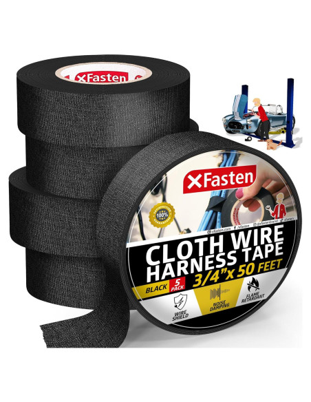 Cinta de Arnés de Alambre XFasten 2 cm x 15 m (5-Pack) Alta Temp