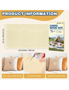 Cinta de Reparación de Lona Xroam 8,13 x 160 cm Negra 2