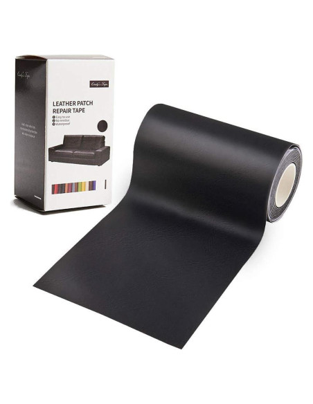 Kit de Parche Autoadhesivo de Cuero Negro Cindy's Tape 7,62x152,4cm Kit de Parche Autoadhesivo de Cuero Negro Cindy's Tape 7,62x152,4cm