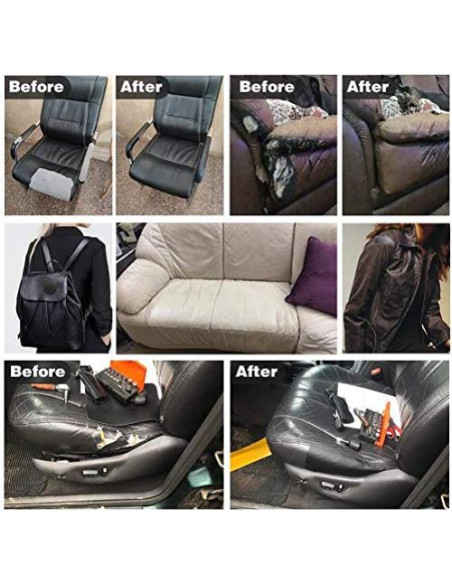 Kit de Parche Autoadhesivo de Cuero Negro Cindy's Tape 7,62x152,4cm Kit de Parche Autoadhesivo de Cuero Negro Cindy's Tape 7,62x152,4cm