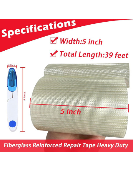 Kit de Cinta de Reparación de Toldos 5" x 12,7 m Clroursim