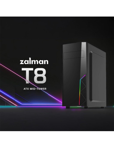 Caja de PC Zalman T8 ATX con RGB y Ventilador 120mm