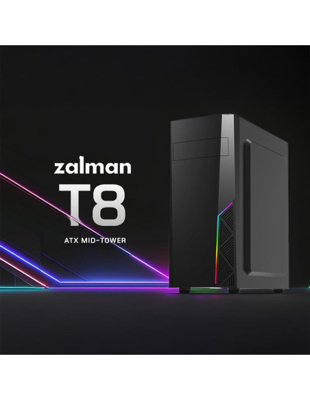 Caja de PC Zalman T8 ATX con RGB y Ventilador 120mm
