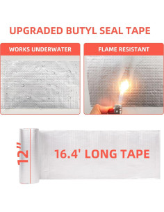 Cinta Impermeable Butilo 30.48 cm x 5 m Aluminio FC 2