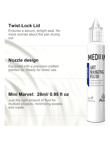 Fluido de Enmascarar AUREUO 25ml para Acuarela