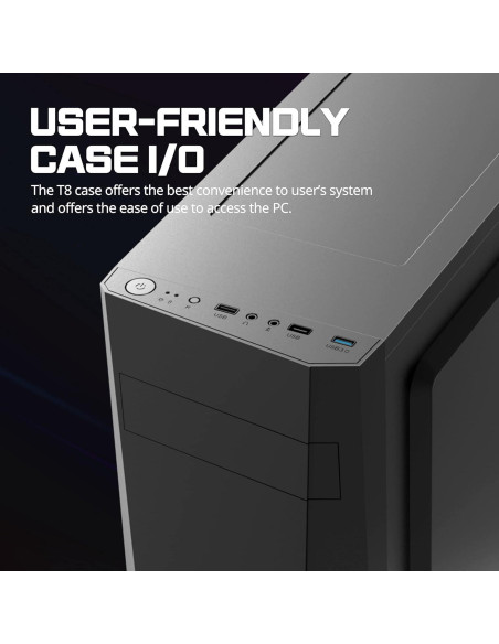 Caja de PC Zalman T8 ATX con RGB y Ventilador 120mm