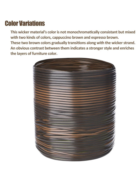 Kit de Reparación de Mimbre Laphivieh 36.6m Marrón Oscuro