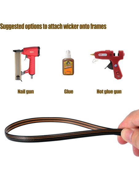 Kit de Reparación de Mimbre Laphivieh 36.6m Marrón Oscuro