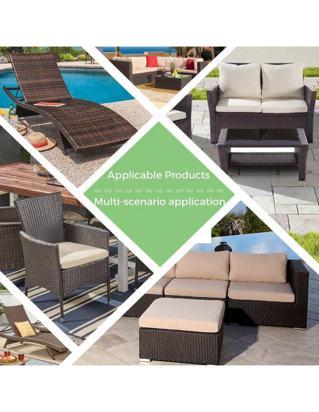 Kit de Reparación de Mimbre Laphivieh 36.6m Marrón Oscuro