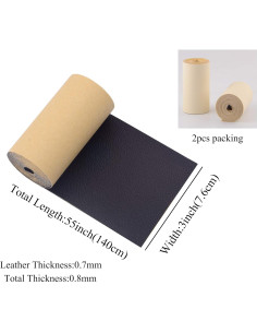 Cinta de Reparación de Cuero KJML DIY 2 Rollos 7,62x139,7cm 2