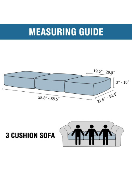 Funda de Cojín de Sofá H.VERSAILTEX Terciopelo Marfil 3 Pzas
