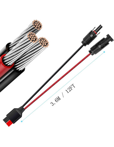 Cable de carga solar 10AWG ZkeeShop 3.6m para paneles solares