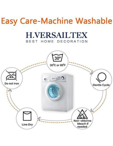 Funda de Cojín de Sofá H.VERSAILTEX Terciopelo Marfil 3 Pzas