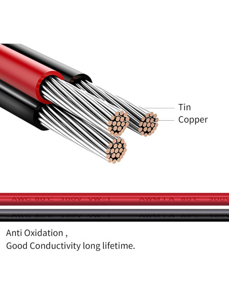 Cable de carga solar 10AWG ZkeeShop 3.6m para paneles solares