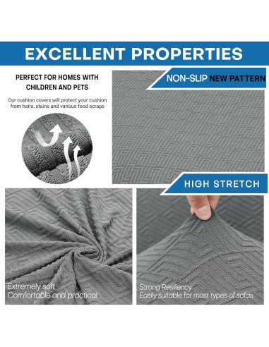 Funda de Futón XINEAGE Gris Claro Estirable 170-210 cm