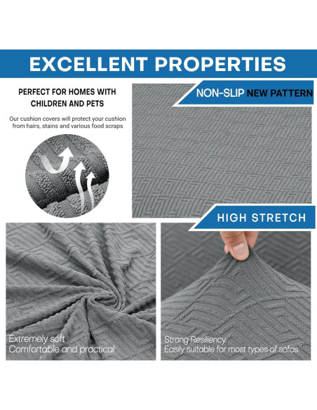 Funda de Futón XINEAGE Gris Claro Estirable 170-210 cm