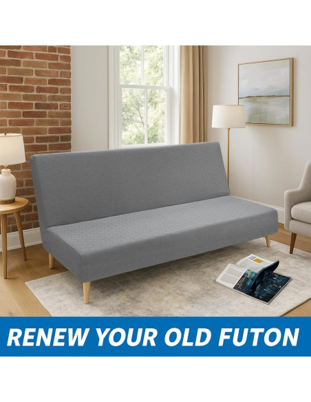 Funda de Futón XINEAGE Gris Claro Estirable 170-210 cm