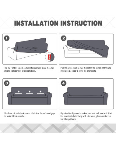 Funda de Sofá Ruaozz Chocolate 3 Plazas Antideslizante
