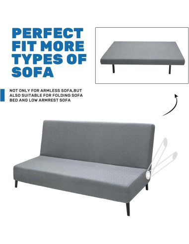 Funda de Futón XINEAGE Gris Claro Estirable 170-210 cm