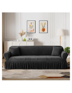 Funda de Sofá Elástica WONGS BEDDING Grande Negra