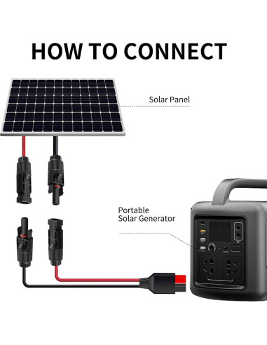 Cable de carga solar 10AWG ZkeeShop 3.6m para paneles solares