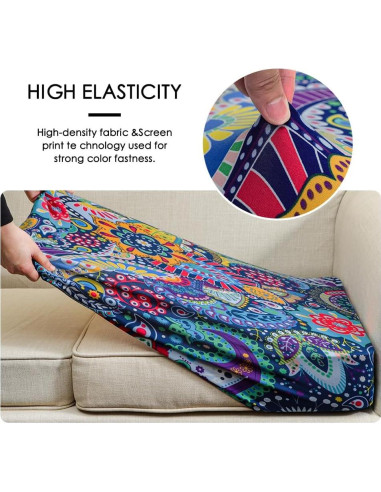 Funda de Cojín de Sofá Forcheer Estilo Floral Lavable