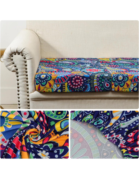 Funda de Cojín de Sofá Forcheer Estilo Floral Lavable