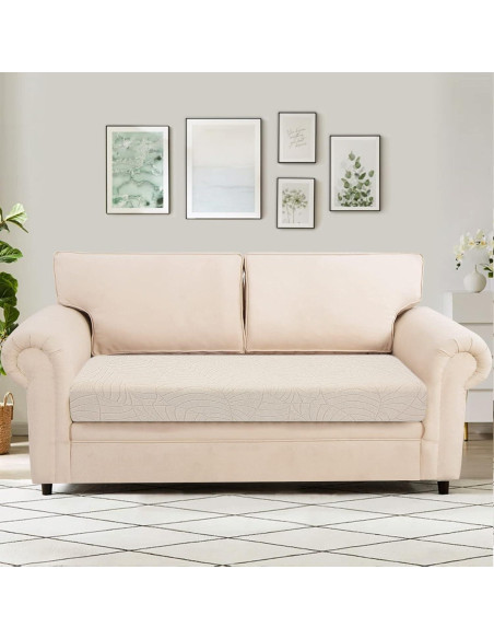 Funda de Cojín de Sofá SearchI Mediana Jacquard Crema