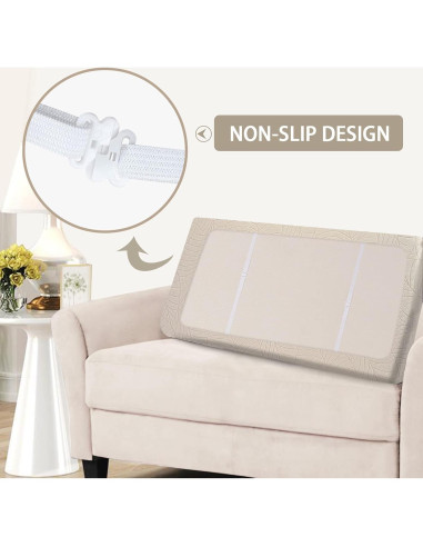 Funda de Cojín de Sofá SearchI Mediana Jacquard Crema