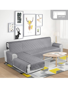 Funda Impermeable para Sofá Seccional TAOCOCO Grande Gris 2