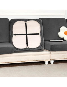 Funda de Sofá Antideslizante NAISI con Clips Elásticos - 4 Piezas 2