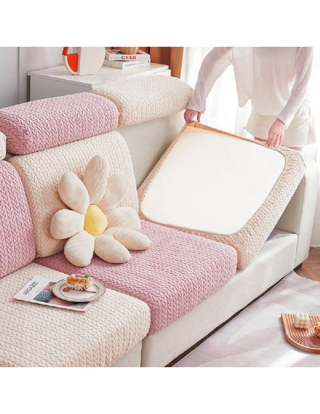 Funda de Sofá Mágica Yoovat Marrón Trigo-Camel M