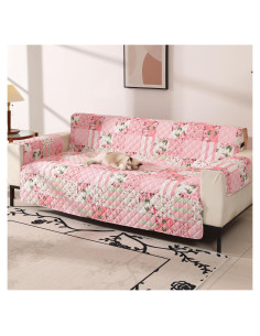 Funda de Sofá Antideslizante Cmfshape Rosa Floral 190x325 cm