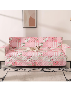 Funda de Sofá Antideslizante Cmfshape Rosa Floral 190x325 cm 2
