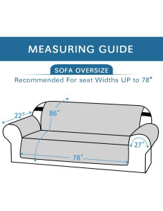 Funda de Sofá Reversible H.VERSAILTEX 2 Correas 78" Azul Beige 2
