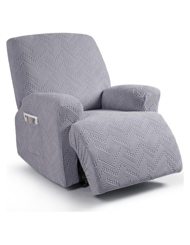 Cubierta de Sofá Reclinable Ruaozz 1 Plaza Gris Claro