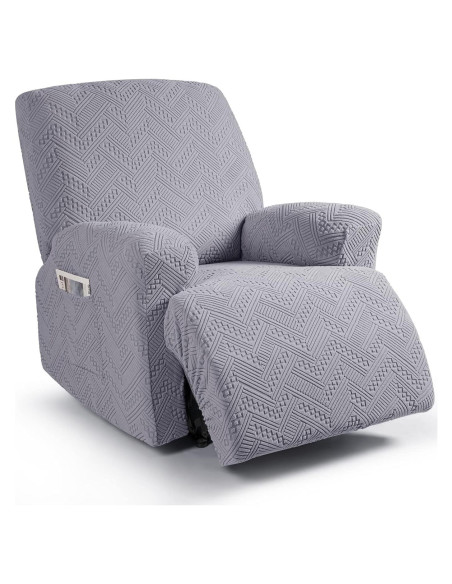 Cubierta de Sofá Reclinable Ruaozz 1 Plaza Gris Claro