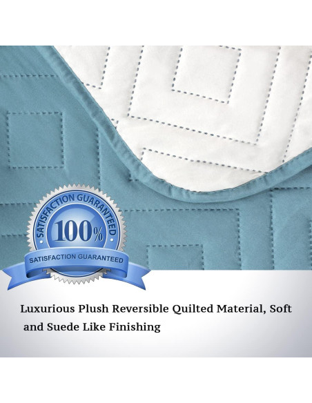 Funda de Sofá Reversible H.VERSAILTEX 2 Correas 78" Azul Beige