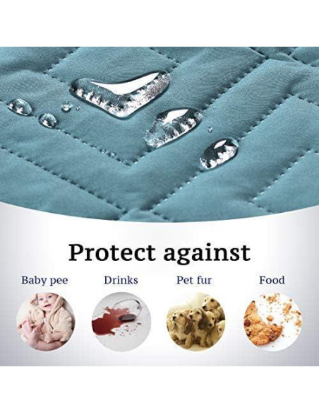 Funda de Sofá Reversible H.VERSAILTEX 2 Correas 78" Azul Beige